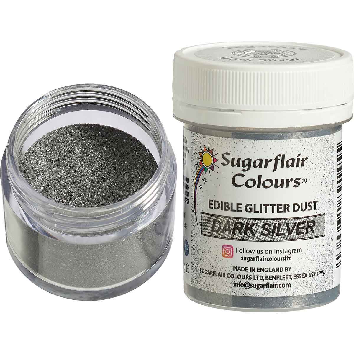 Farba prášková glitrová Dark Silver 10g, SGF, E605